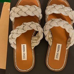 Steve Madden Metallic Braided Sandals